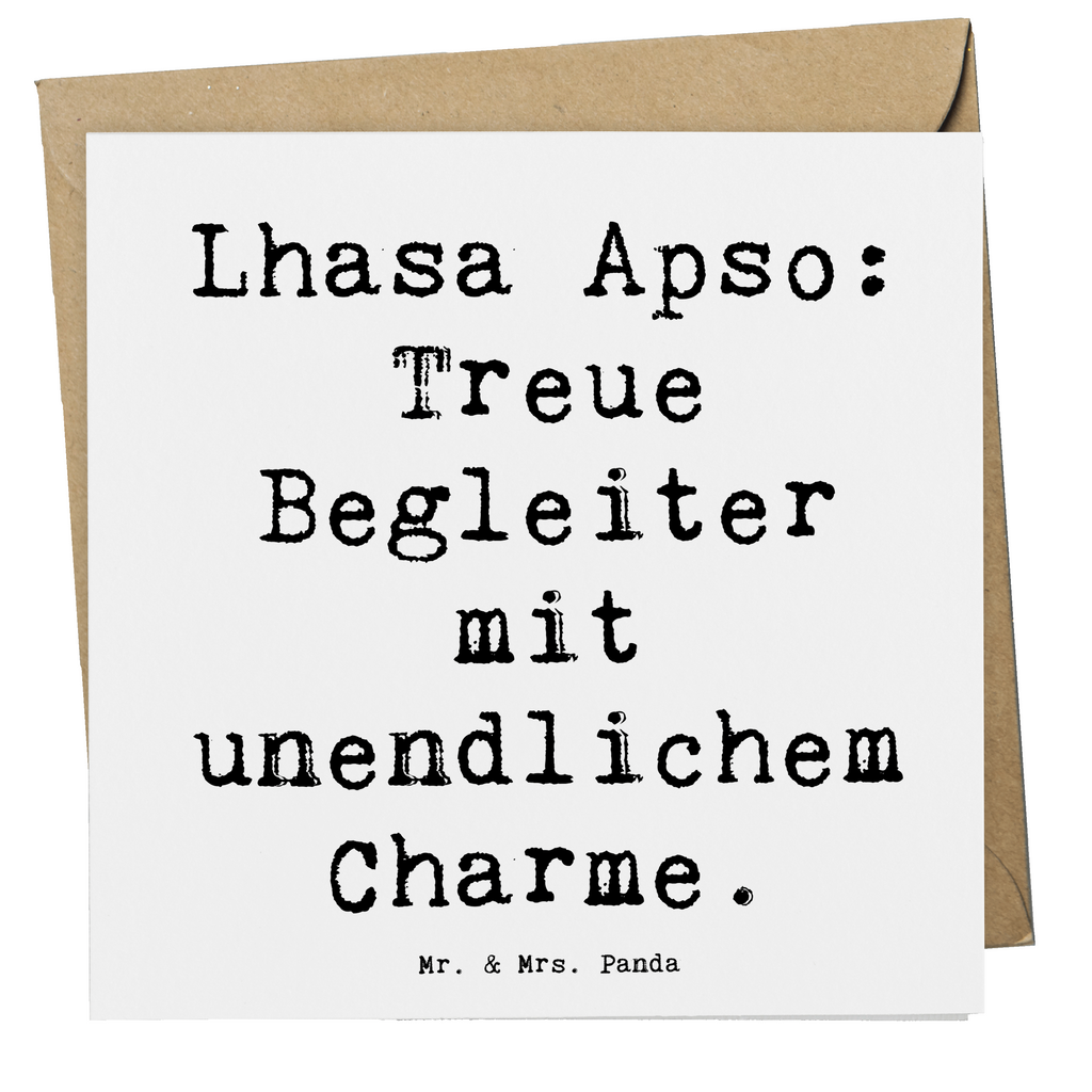 Deluxe Karte Spruch Lhasa Apso Treue Begleiter Karte, Grußkarte, Klappkarte, Einladungskarte, Glückwunschkarte, Hochzeitskarte, Geburtstagskarte, Hochwertige Grußkarte, Hochwertige Klappkarte, Hund, Hunderasse, Rassehund, Hundebesitzer, Geschenk, Tierfreund, Schenken, Welpe