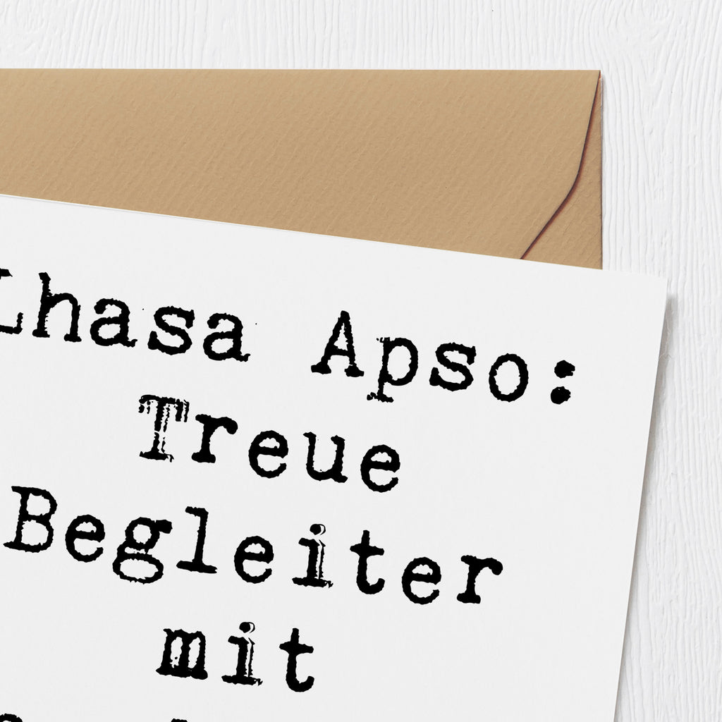 Deluxe Karte Spruch Lhasa Apso Treue Begleiter Karte, Grußkarte, Klappkarte, Einladungskarte, Glückwunschkarte, Hochzeitskarte, Geburtstagskarte, Hochwertige Grußkarte, Hochwertige Klappkarte, Hund, Hunderasse, Rassehund, Hundebesitzer, Geschenk, Tierfreund, Schenken, Welpe