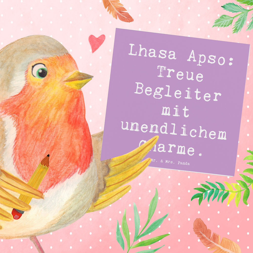 Deluxe Karte Spruch Lhasa Apso Treue Begleiter Karte, Grußkarte, Klappkarte, Einladungskarte, Glückwunschkarte, Hochzeitskarte, Geburtstagskarte, Hochwertige Grußkarte, Hochwertige Klappkarte, Hund, Hunderasse, Rassehund, Hundebesitzer, Geschenk, Tierfreund, Schenken, Welpe