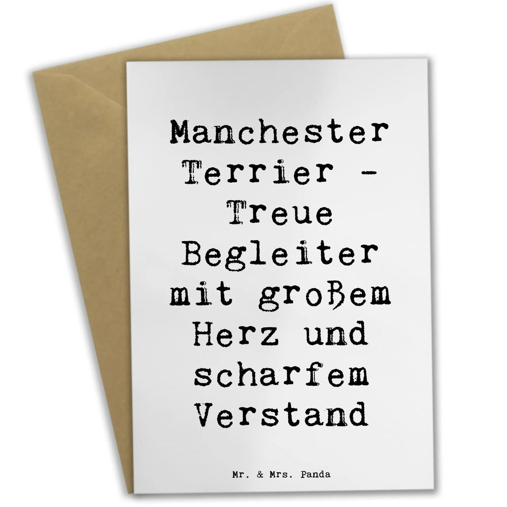 Grußkarte Spruch Manchester Terrier Begleiter Grußkarte, Klappkarte, Einladungskarte, Glückwunschkarte, Hochzeitskarte, Geburtstagskarte, Karte, Ansichtskarten, Hund, Hunderasse, Rassehund, Hundebesitzer, Geschenk, Tierfreund, Schenken, Welpe