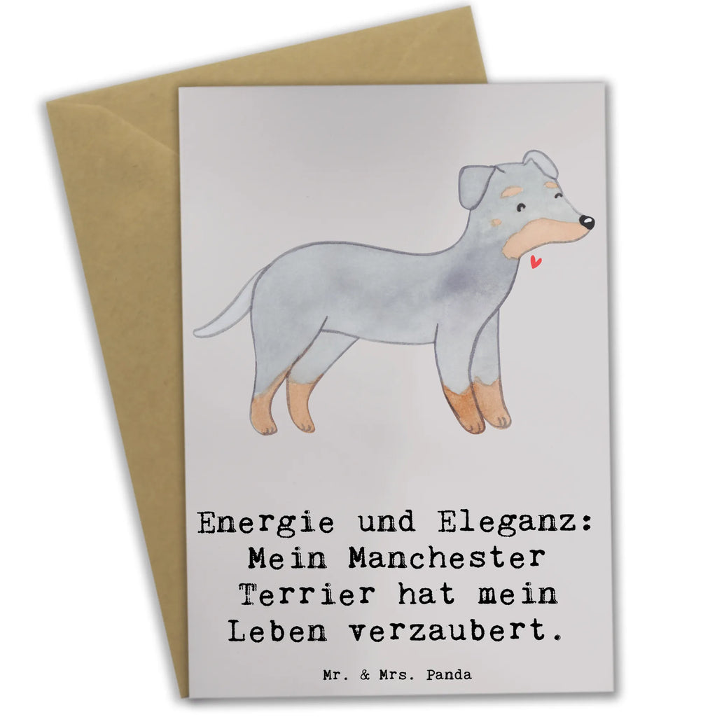 Grußkarte Manchester Terrier Magie Grußkarte, Klappkarte, Einladungskarte, Glückwunschkarte, Hochzeitskarte, Geburtstagskarte, Karte, Ansichtskarten, Hund, Hunderasse, Rassehund, Hundebesitzer, Geschenk, Tierfreund, Schenken, Welpe