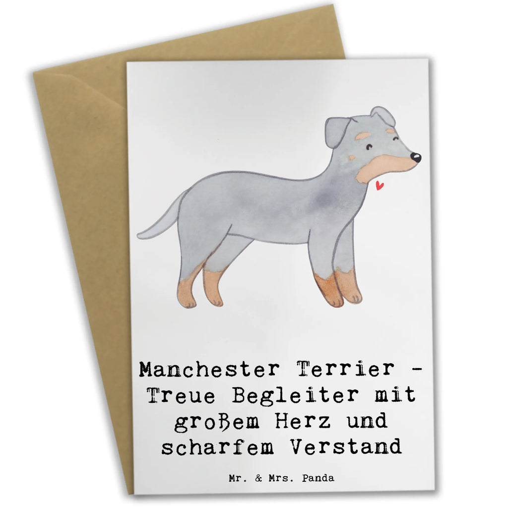 Grußkarte Manchester Terrier Begleiter Grußkarte, Klappkarte, Einladungskarte, Glückwunschkarte, Hochzeitskarte, Geburtstagskarte, Karte, Ansichtskarten, Hund, Hunderasse, Rassehund, Hundebesitzer, Geschenk, Tierfreund, Schenken, Welpe