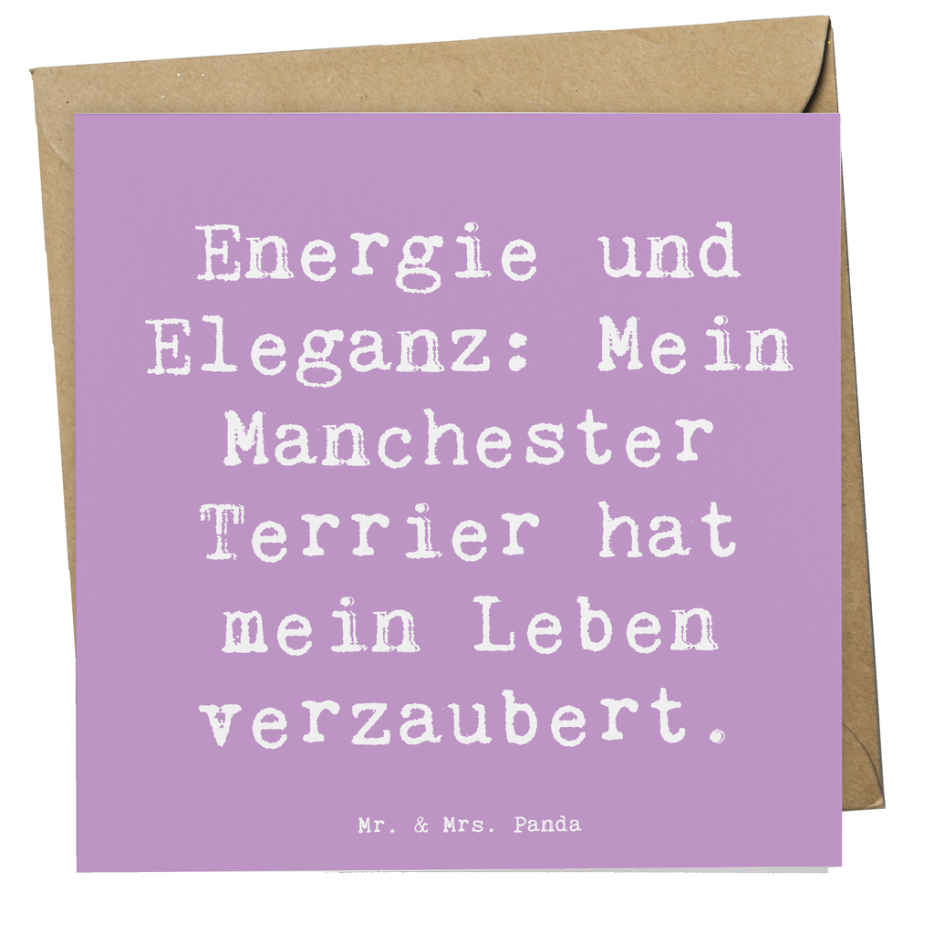 Deluxe Karte Spruch Manchester Terrier Magie Karte, Grußkarte, Klappkarte, Einladungskarte, Glückwunschkarte, Hochzeitskarte, Geburtstagskarte, Hochwertige Grußkarte, Hochwertige Klappkarte, Hund, Hunderasse, Rassehund, Hundebesitzer, Geschenk, Tierfreund, Schenken, Welpe