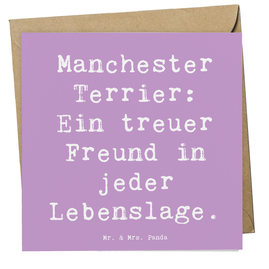 Deluxe Karte Spruch Manchester Terrier Freundschaft Karte, Grußkarte, Klappkarte, Einladungskarte, Glückwunschkarte, Hochzeitskarte, Geburtstagskarte, Hochwertige Grußkarte, Hochwertige Klappkarte, Hund, Hunderasse, Rassehund, Hundebesitzer, Geschenk, Tierfreund, Schenken, Welpe