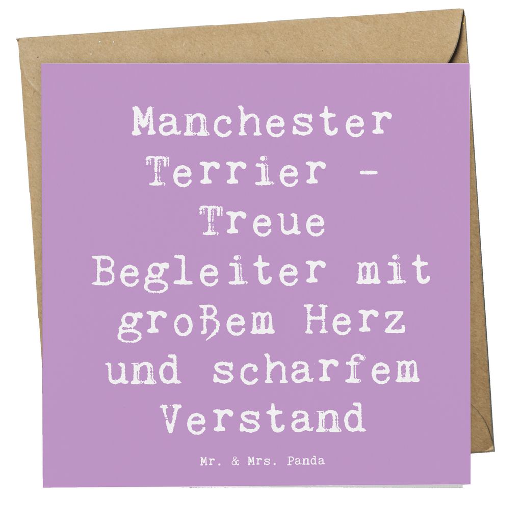 Deluxe Karte Spruch Manchester Terrier Begleiter Karte, Grußkarte, Klappkarte, Einladungskarte, Glückwunschkarte, Hochzeitskarte, Geburtstagskarte, Hochwertige Grußkarte, Hochwertige Klappkarte, Hund, Hunderasse, Rassehund, Hundebesitzer, Geschenk, Tierfreund, Schenken, Welpe