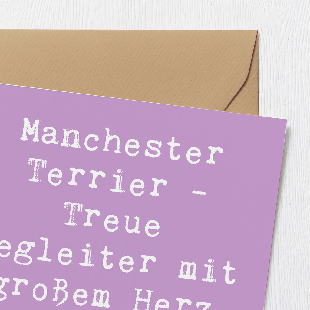 Deluxe Karte Spruch Manchester Terrier Begleiter Karte, Grußkarte, Klappkarte, Einladungskarte, Glückwunschkarte, Hochzeitskarte, Geburtstagskarte, Hochwertige Grußkarte, Hochwertige Klappkarte, Hund, Hunderasse, Rassehund, Hundebesitzer, Geschenk, Tierfreund, Schenken, Welpe