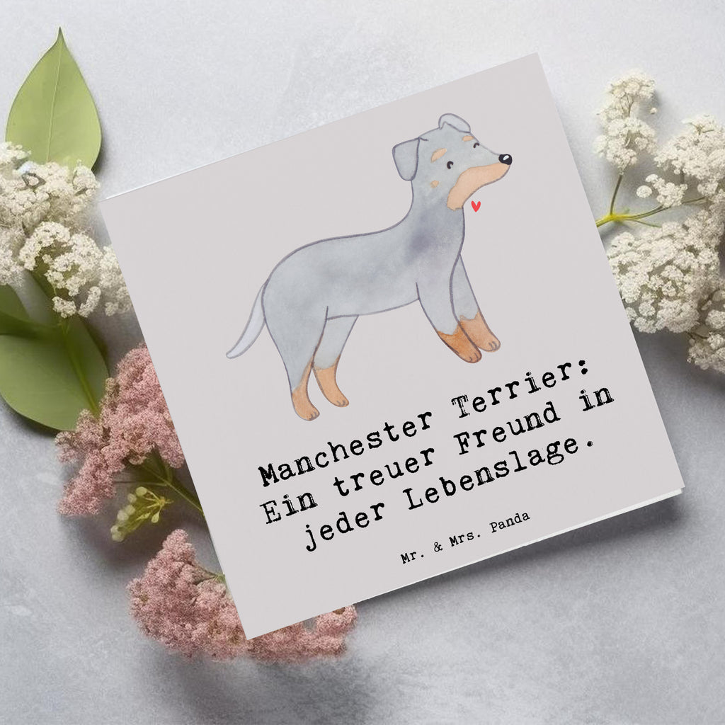 Deluxe Karte Manchester Terrier Freundschaft Karte, Grußkarte, Klappkarte, Einladungskarte, Glückwunschkarte, Hochzeitskarte, Geburtstagskarte, Hochwertige Grußkarte, Hochwertige Klappkarte, Hund, Hunderasse, Rassehund, Hundebesitzer, Geschenk, Tierfreund, Schenken, Welpe