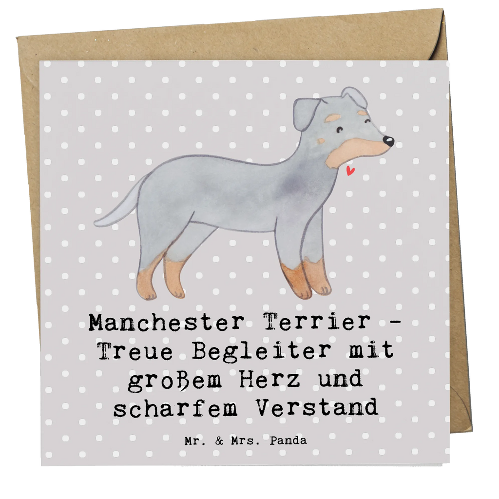 Deluxe Karte Manchester Terrier Begleiter Karte, Grußkarte, Klappkarte, Einladungskarte, Glückwunschkarte, Hochzeitskarte, Geburtstagskarte, Hochwertige Grußkarte, Hochwertige Klappkarte, Hund, Hunderasse, Rassehund, Hundebesitzer, Geschenk, Tierfreund, Schenken, Welpe