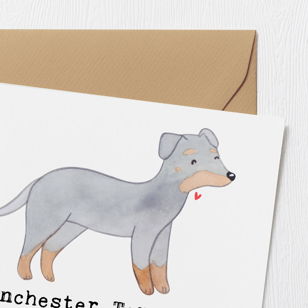 Deluxe Karte Manchester Terrier Begleiter Karte, Grußkarte, Klappkarte, Einladungskarte, Glückwunschkarte, Hochzeitskarte, Geburtstagskarte, Hochwertige Grußkarte, Hochwertige Klappkarte, Hund, Hunderasse, Rassehund, Hundebesitzer, Geschenk, Tierfreund, Schenken, Welpe