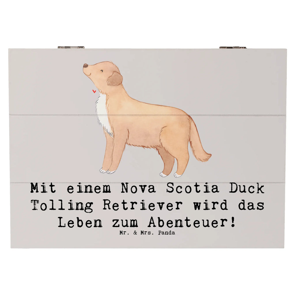 Holzkiste Nova Scotia Duck Abenteuer Holzkiste, Kiste, Schatzkiste, Truhe, Schatulle, XXL, Erinnerungsbox, Erinnerungskiste, Dekokiste, Aufbewahrungsbox, Geschenkbox, Geschenkdose, Hund, Hunderasse, Rassehund, Hundebesitzer, Geschenk, Tierfreund, Schenken, Welpe