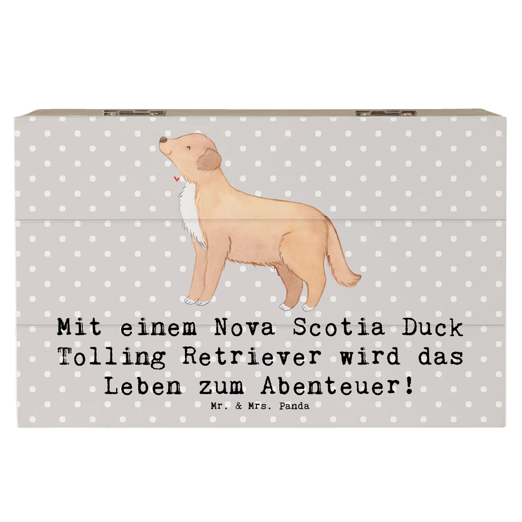 Holzkiste Nova Scotia Duck Abenteuer Holzkiste, Kiste, Schatzkiste, Truhe, Schatulle, XXL, Erinnerungsbox, Erinnerungskiste, Dekokiste, Aufbewahrungsbox, Geschenkbox, Geschenkdose, Hund, Hunderasse, Rassehund, Hundebesitzer, Geschenk, Tierfreund, Schenken, Welpe