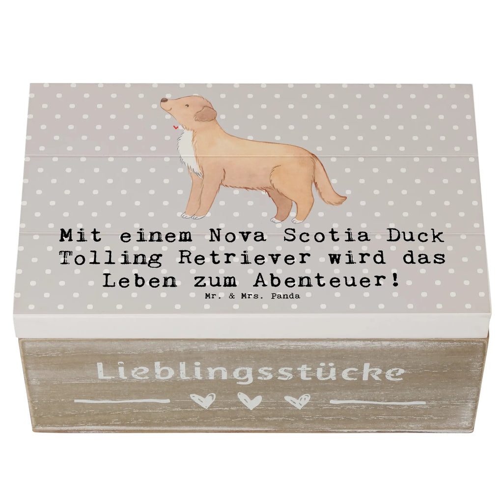 Holzkiste Nova Scotia Duck Abenteuer Holzkiste, Kiste, Schatzkiste, Truhe, Schatulle, XXL, Erinnerungsbox, Erinnerungskiste, Dekokiste, Aufbewahrungsbox, Geschenkbox, Geschenkdose, Hund, Hunderasse, Rassehund, Hundebesitzer, Geschenk, Tierfreund, Schenken, Welpe