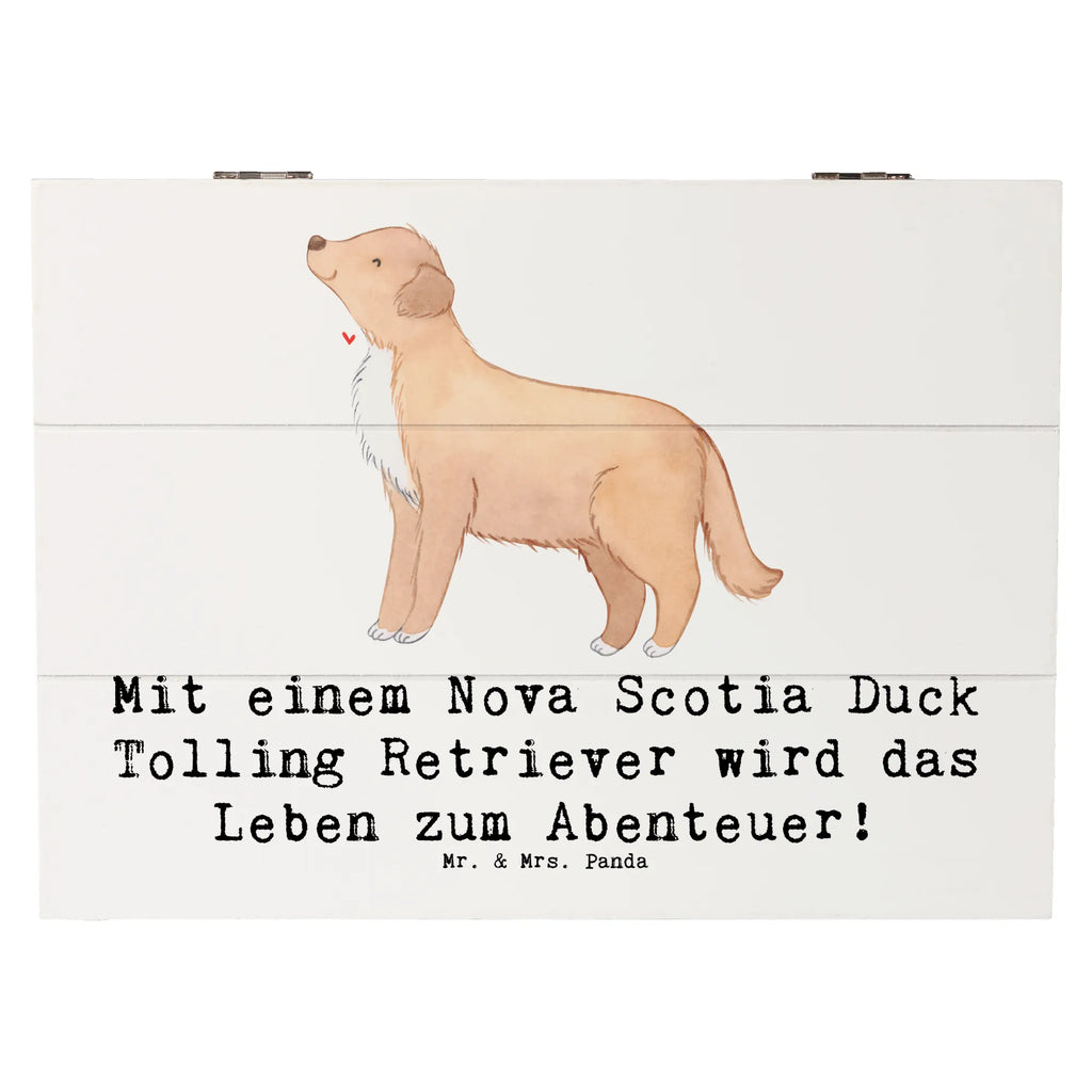 Holzkiste Nova Scotia Duck Abenteuer Holzkiste, Kiste, Schatzkiste, Truhe, Schatulle, XXL, Erinnerungsbox, Erinnerungskiste, Dekokiste, Aufbewahrungsbox, Geschenkbox, Geschenkdose, Hund, Hunderasse, Rassehund, Hundebesitzer, Geschenk, Tierfreund, Schenken, Welpe