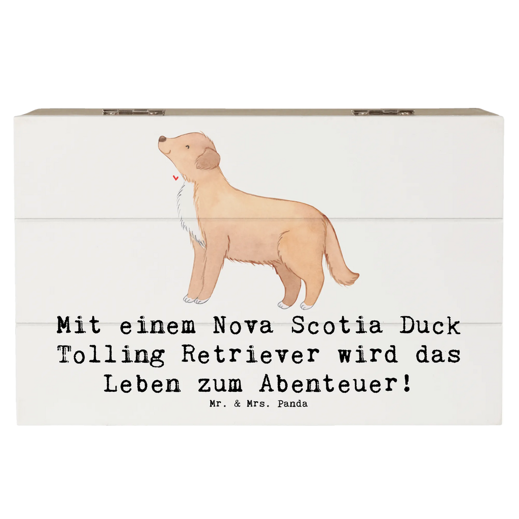 Holzkiste Nova Scotia Duck Abenteuer Holzkiste, Kiste, Schatzkiste, Truhe, Schatulle, XXL, Erinnerungsbox, Erinnerungskiste, Dekokiste, Aufbewahrungsbox, Geschenkbox, Geschenkdose, Hund, Hunderasse, Rassehund, Hundebesitzer, Geschenk, Tierfreund, Schenken, Welpe