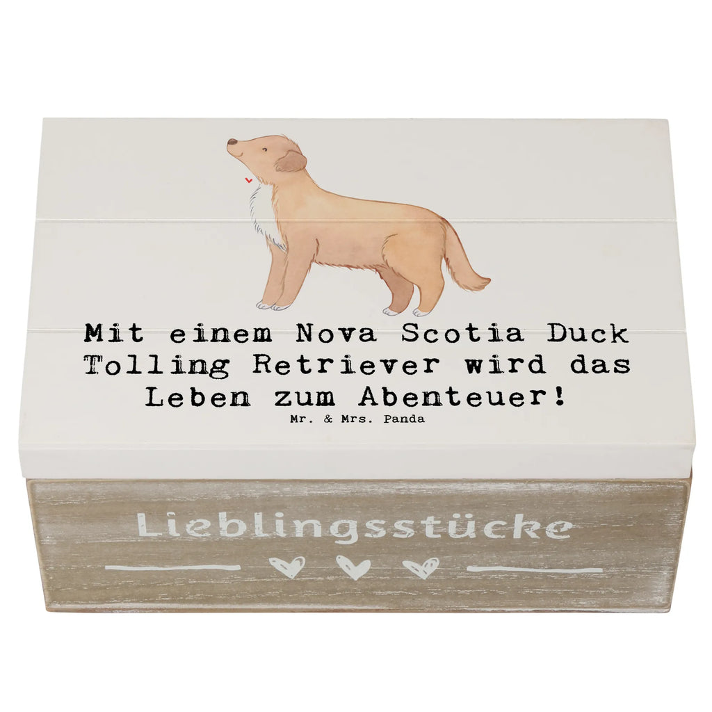 Holzkiste Nova Scotia Duck Abenteuer Holzkiste, Kiste, Schatzkiste, Truhe, Schatulle, XXL, Erinnerungsbox, Erinnerungskiste, Dekokiste, Aufbewahrungsbox, Geschenkbox, Geschenkdose, Hund, Hunderasse, Rassehund, Hundebesitzer, Geschenk, Tierfreund, Schenken, Welpe