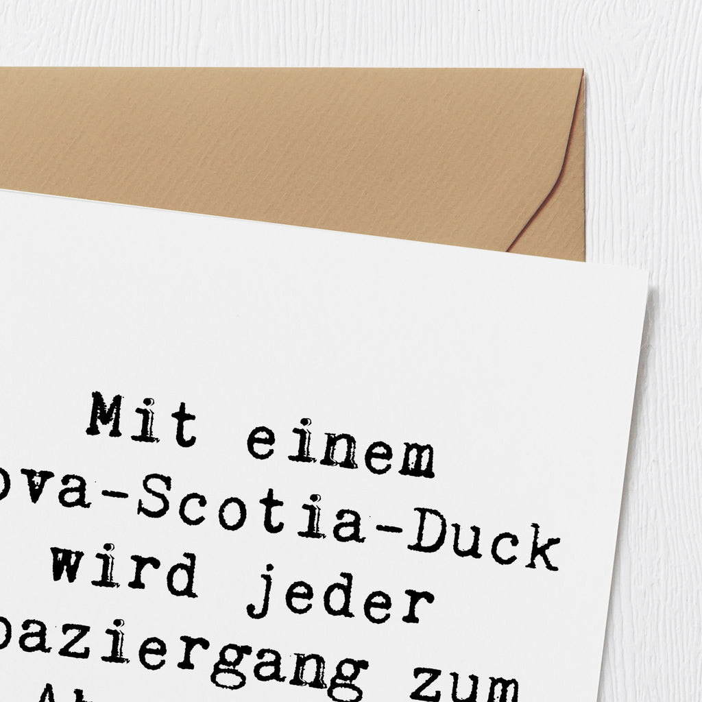 Deluxe Karte Spruch Nova Scotia Duck Abenteuer Karte, Grußkarte, Klappkarte, Einladungskarte, Glückwunschkarte, Hochzeitskarte, Geburtstagskarte, Hochwertige Grußkarte, Hochwertige Klappkarte, Hund, Hunderasse, Rassehund, Hundebesitzer, Geschenk, Tierfreund, Schenken, Welpe