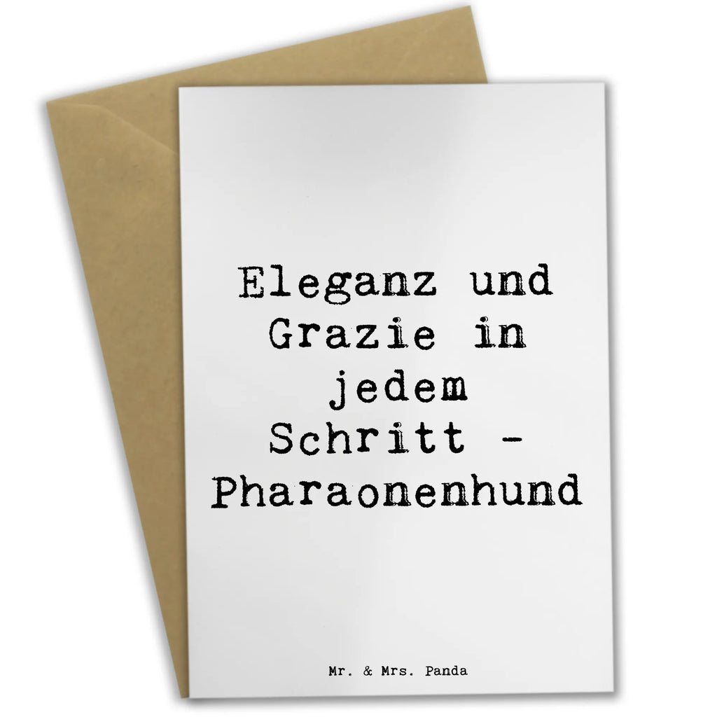 Grußkarte Spruch Eleganter Pharaonenhund Grußkarte, Klappkarte, Einladungskarte, Glückwunschkarte, Hochzeitskarte, Geburtstagskarte, Karte, Ansichtskarten, Hund, Hunderasse, Rassehund, Hundebesitzer, Geschenk, Tierfreund, Schenken, Welpe