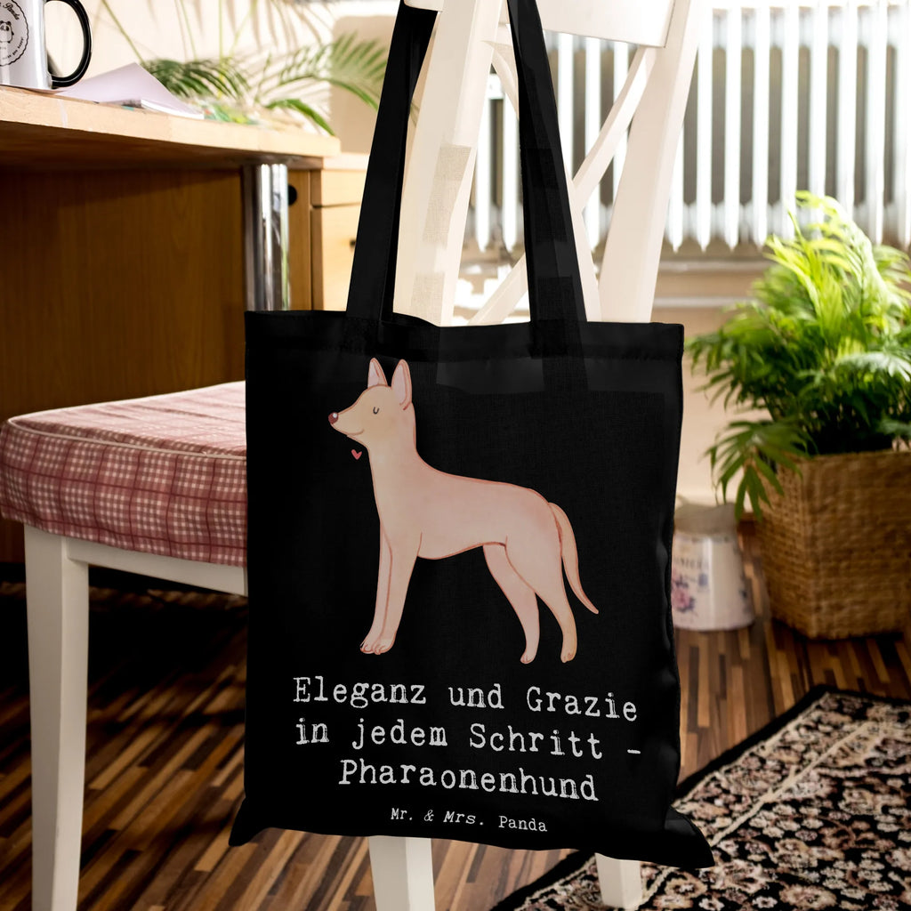 Tragetasche Eleganter Pharaonenhund Beuteltasche, Beutel, Einkaufstasche, Jutebeutel, Stoffbeutel, Tasche, Shopper, Umhängetasche, Strandtasche, Schultertasche, Stofftasche, Tragetasche, Badetasche, Jutetasche, Einkaufstüte, Laptoptasche, Hund, Hunderasse, Rassehund, Hundebesitzer, Geschenk, Tierfreund, Schenken, Welpe