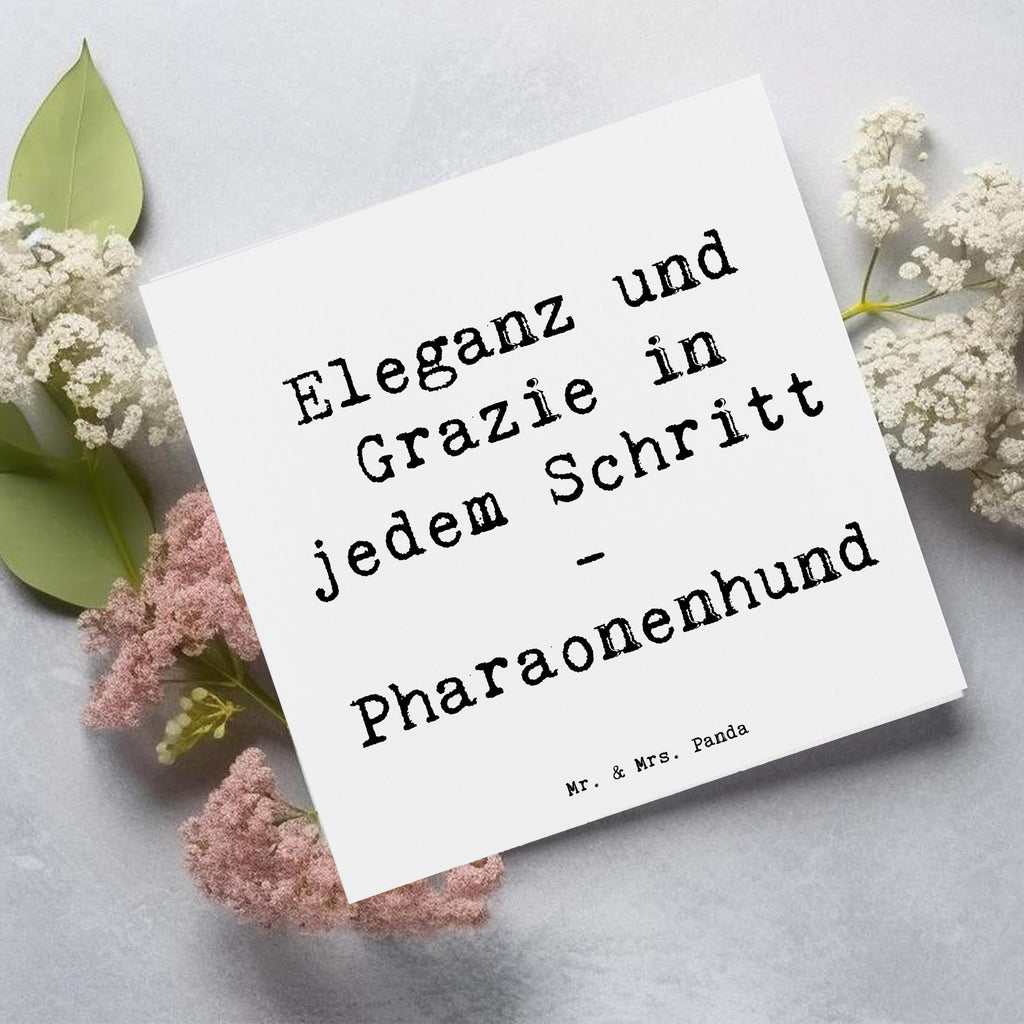 Deluxe Karte Spruch Eleganter Pharaonenhund Karte, Grußkarte, Klappkarte, Einladungskarte, Glückwunschkarte, Hochzeitskarte, Geburtstagskarte, Hochwertige Grußkarte, Hochwertige Klappkarte, Hund, Hunderasse, Rassehund, Hundebesitzer, Geschenk, Tierfreund, Schenken, Welpe