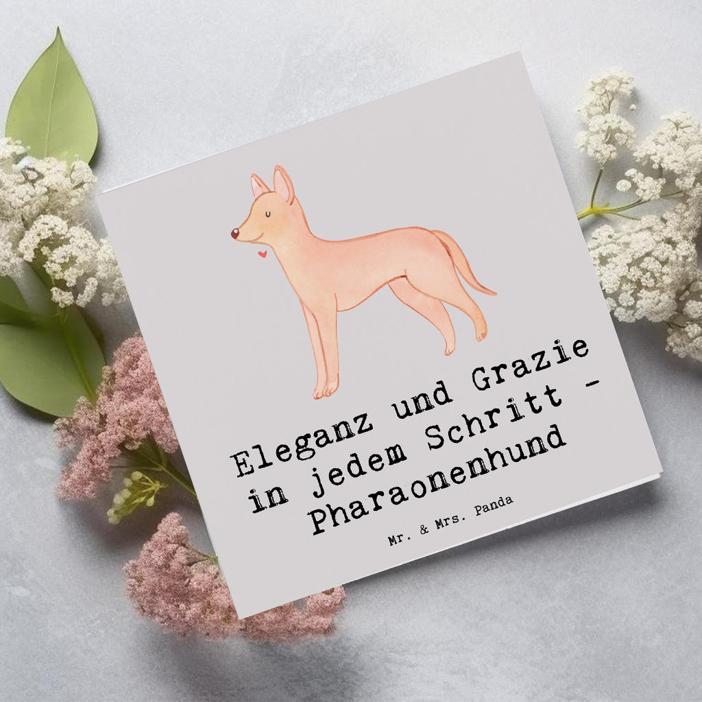 Deluxe Karte Eleganter Pharaonenhund Karte, Grußkarte, Klappkarte, Einladungskarte, Glückwunschkarte, Hochzeitskarte, Geburtstagskarte, Hochwertige Grußkarte, Hochwertige Klappkarte, Hund, Hunderasse, Rassehund, Hundebesitzer, Geschenk, Tierfreund, Schenken, Welpe