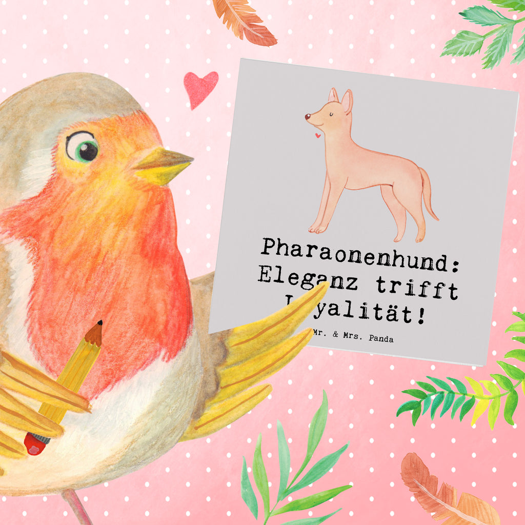 Deluxe Karte Pharaonenhund Eleganz Karte, Grußkarte, Klappkarte, Einladungskarte, Glückwunschkarte, Hochzeitskarte, Geburtstagskarte, Hochwertige Grußkarte, Hochwertige Klappkarte, Hund, Hunderasse, Rassehund, Hundebesitzer, Geschenk, Tierfreund, Schenken, Welpe