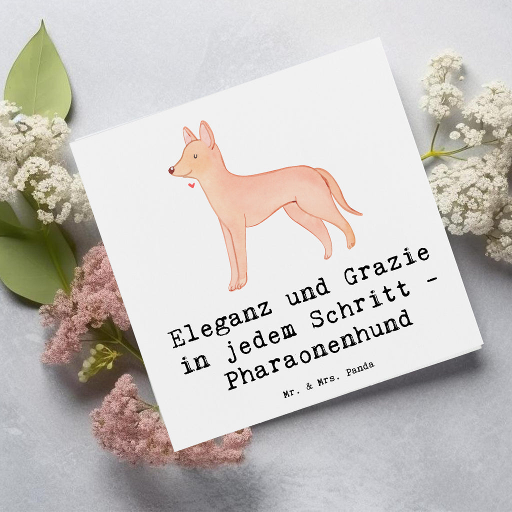 Deluxe Karte Eleganter Pharaonenhund Karte, Grußkarte, Klappkarte, Einladungskarte, Glückwunschkarte, Hochzeitskarte, Geburtstagskarte, Hochwertige Grußkarte, Hochwertige Klappkarte, Hund, Hunderasse, Rassehund, Hundebesitzer, Geschenk, Tierfreund, Schenken, Welpe