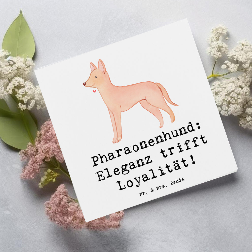 Deluxe Karte Pharaonenhund Eleganz Karte, Grußkarte, Klappkarte, Einladungskarte, Glückwunschkarte, Hochzeitskarte, Geburtstagskarte, Hochwertige Grußkarte, Hochwertige Klappkarte, Hund, Hunderasse, Rassehund, Hundebesitzer, Geschenk, Tierfreund, Schenken, Welpe