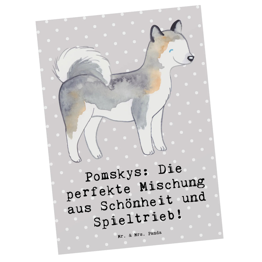 Postkarte Pomsky Perfektion Postkarte, Karte, Geschenkkarte, Grußkarte, Einladung, Ansichtskarte, Geburtstagskarte, Einladungskarte, Dankeskarte, Ansichtskarten, Einladung Geburtstag, Einladungskarten Geburtstag, Hund, Hunderasse, Rassehund, Hundebesitzer, Geschenk, Tierfreund, Schenken, Welpe