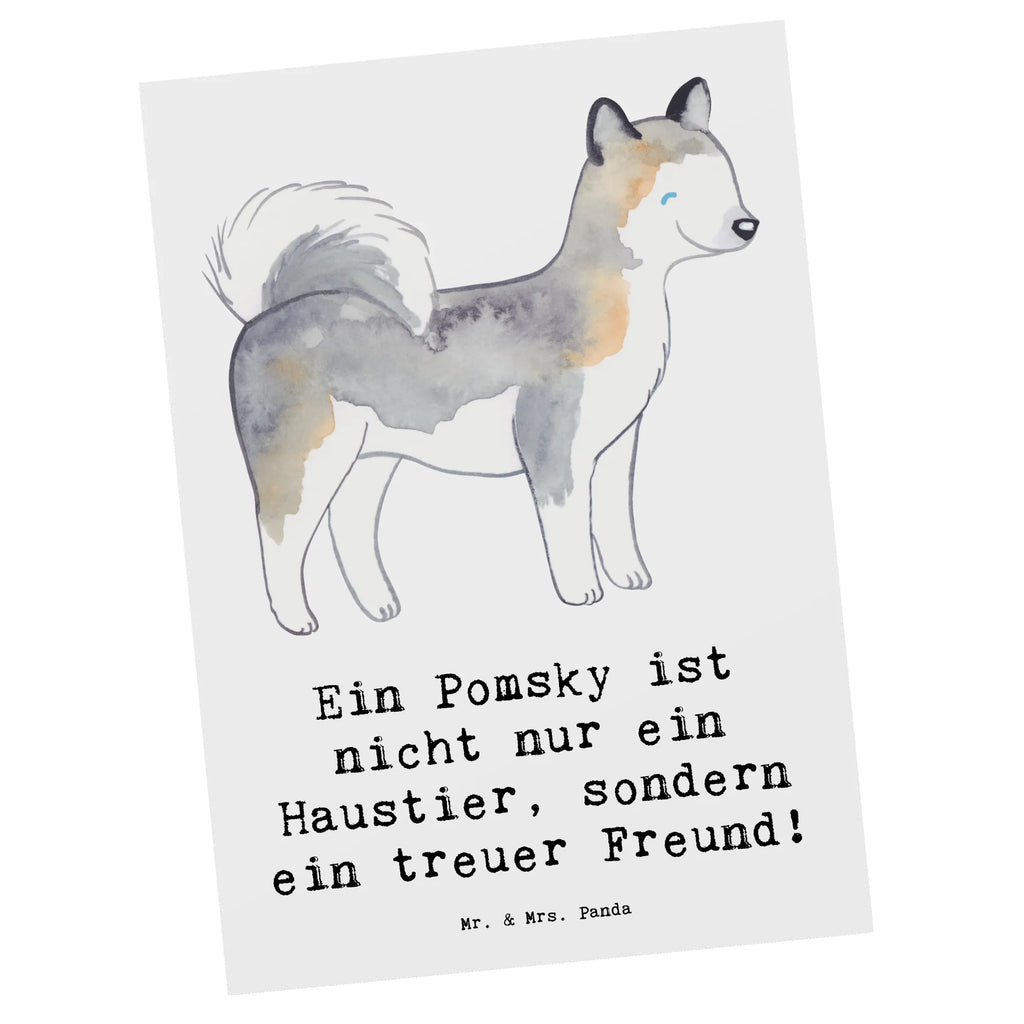 Postkarte Pomsky Freund Postkarte, Karte, Geschenkkarte, Grußkarte, Einladung, Ansichtskarte, Geburtstagskarte, Einladungskarte, Dankeskarte, Ansichtskarten, Einladung Geburtstag, Einladungskarten Geburtstag, Hund, Hunderasse, Rassehund, Hundebesitzer, Geschenk, Tierfreund, Schenken, Welpe