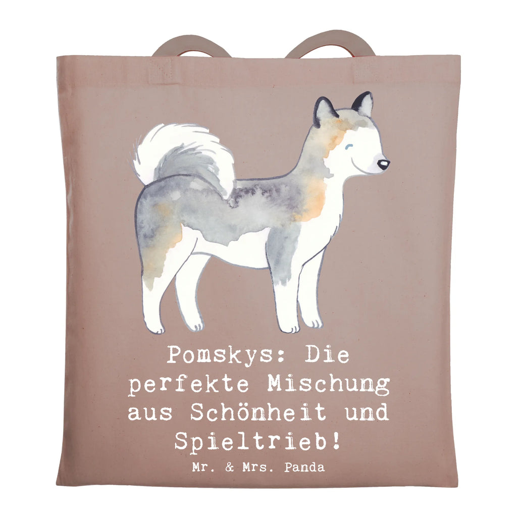 Tragetasche Pomsky Perfektion Beuteltasche, Beutel, Einkaufstasche, Jutebeutel, Stoffbeutel, Tasche, Shopper, Umhängetasche, Strandtasche, Schultertasche, Stofftasche, Tragetasche, Badetasche, Jutetasche, Einkaufstüte, Laptoptasche, Hund, Hunderasse, Rassehund, Hundebesitzer, Geschenk, Tierfreund, Schenken, Welpe