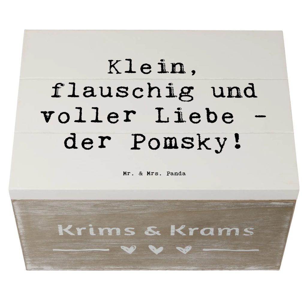 Holzkiste Spruch Flauschiger Pomsky Holzkiste, Kiste, Schatzkiste, Truhe, Schatulle, XXL, Erinnerungsbox, Erinnerungskiste, Dekokiste, Aufbewahrungsbox, Geschenkbox, Geschenkdose, Hund, Hunderasse, Rassehund, Hundebesitzer, Geschenk, Tierfreund, Schenken, Welpe