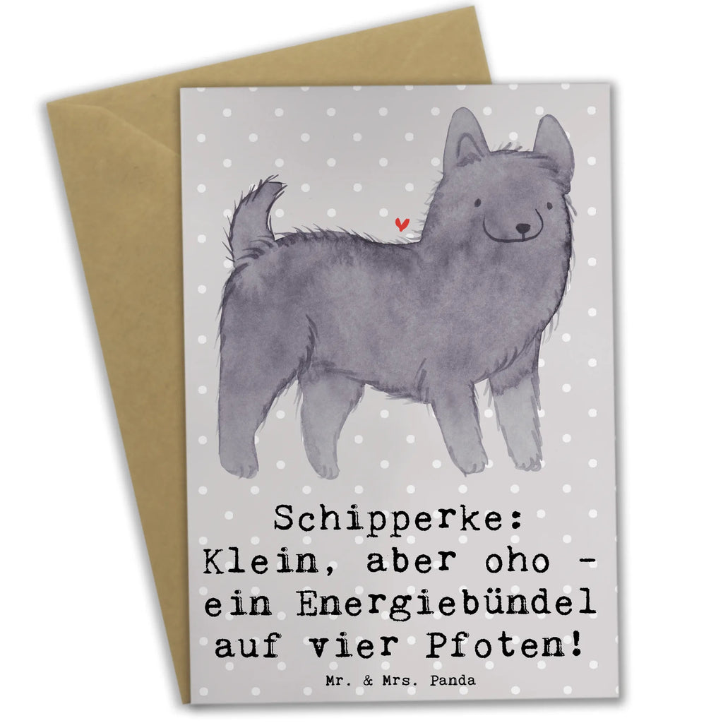 Grußkarte Schipperke Energie Grußkarte, Klappkarte, Einladungskarte, Glückwunschkarte, Hochzeitskarte, Geburtstagskarte, Karte, Ansichtskarten, Hund, Hunderasse, Rassehund, Hundebesitzer, Geschenk, Tierfreund, Schenken, Welpe