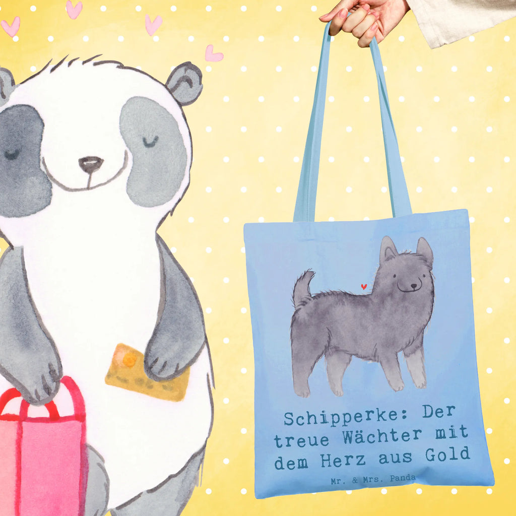 Tragetasche Schipperke Wächterherz Beuteltasche, Beutel, Einkaufstasche, Jutebeutel, Stoffbeutel, Tasche, Shopper, Umhängetasche, Strandtasche, Schultertasche, Stofftasche, Tragetasche, Badetasche, Jutetasche, Einkaufstüte, Laptoptasche, Hund, Hunderasse, Rassehund, Hundebesitzer, Geschenk, Tierfreund, Schenken, Welpe