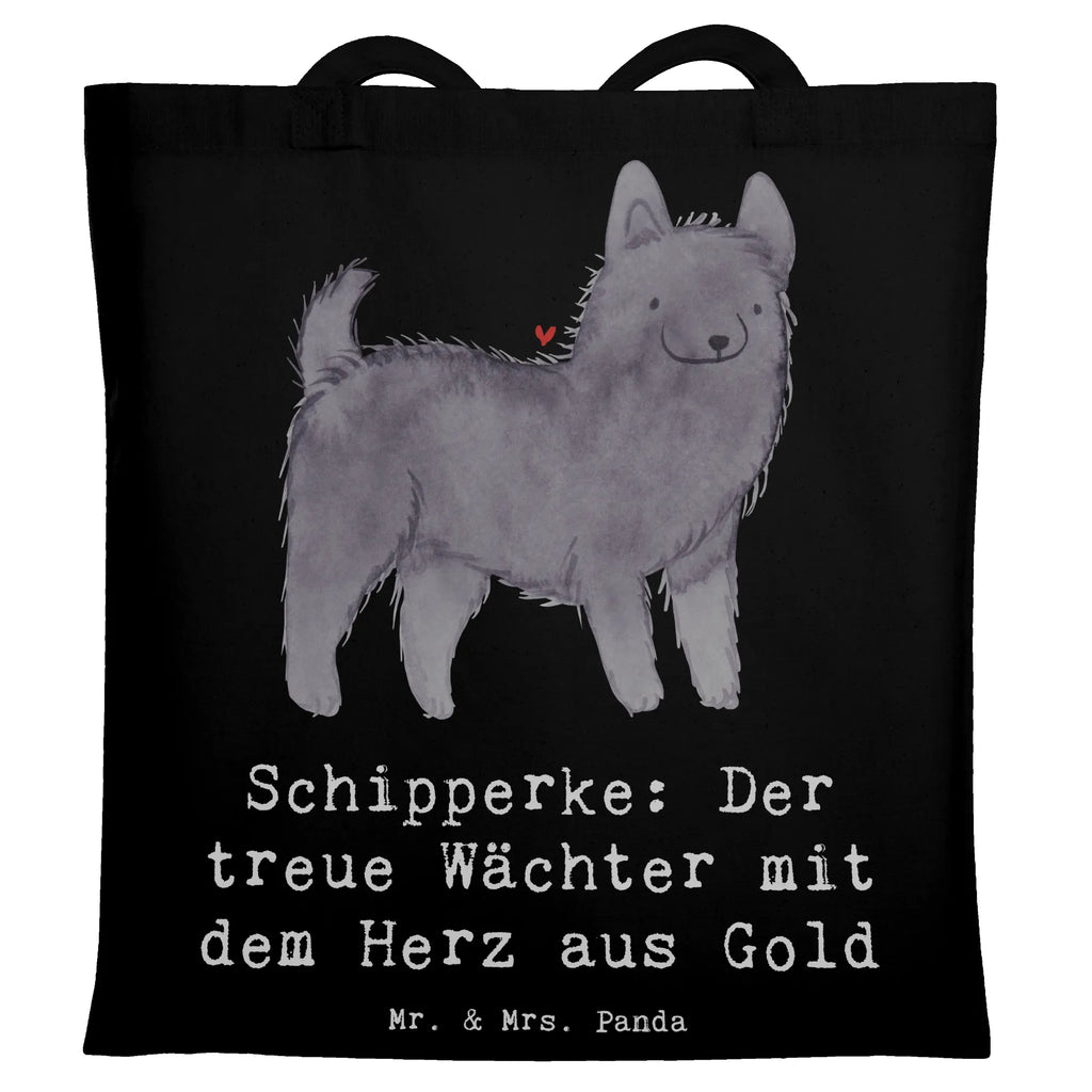 Tragetasche Schipperke Wächterherz Beuteltasche, Beutel, Einkaufstasche, Jutebeutel, Stoffbeutel, Tasche, Shopper, Umhängetasche, Strandtasche, Schultertasche, Stofftasche, Tragetasche, Badetasche, Jutetasche, Einkaufstüte, Laptoptasche, Hund, Hunderasse, Rassehund, Hundebesitzer, Geschenk, Tierfreund, Schenken, Welpe