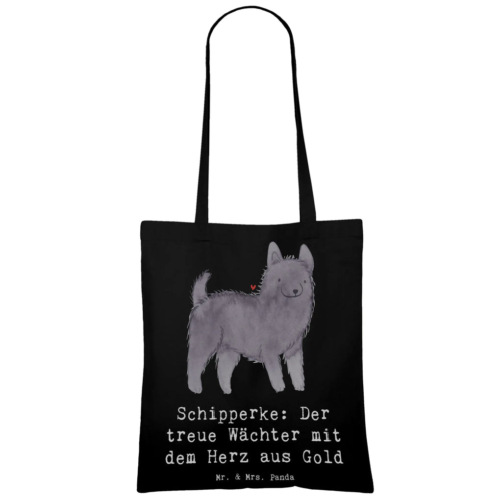 Tragetasche Schipperke Wächterherz Beuteltasche, Beutel, Einkaufstasche, Jutebeutel, Stoffbeutel, Tasche, Shopper, Umhängetasche, Strandtasche, Schultertasche, Stofftasche, Tragetasche, Badetasche, Jutetasche, Einkaufstüte, Laptoptasche, Hund, Hunderasse, Rassehund, Hundebesitzer, Geschenk, Tierfreund, Schenken, Welpe