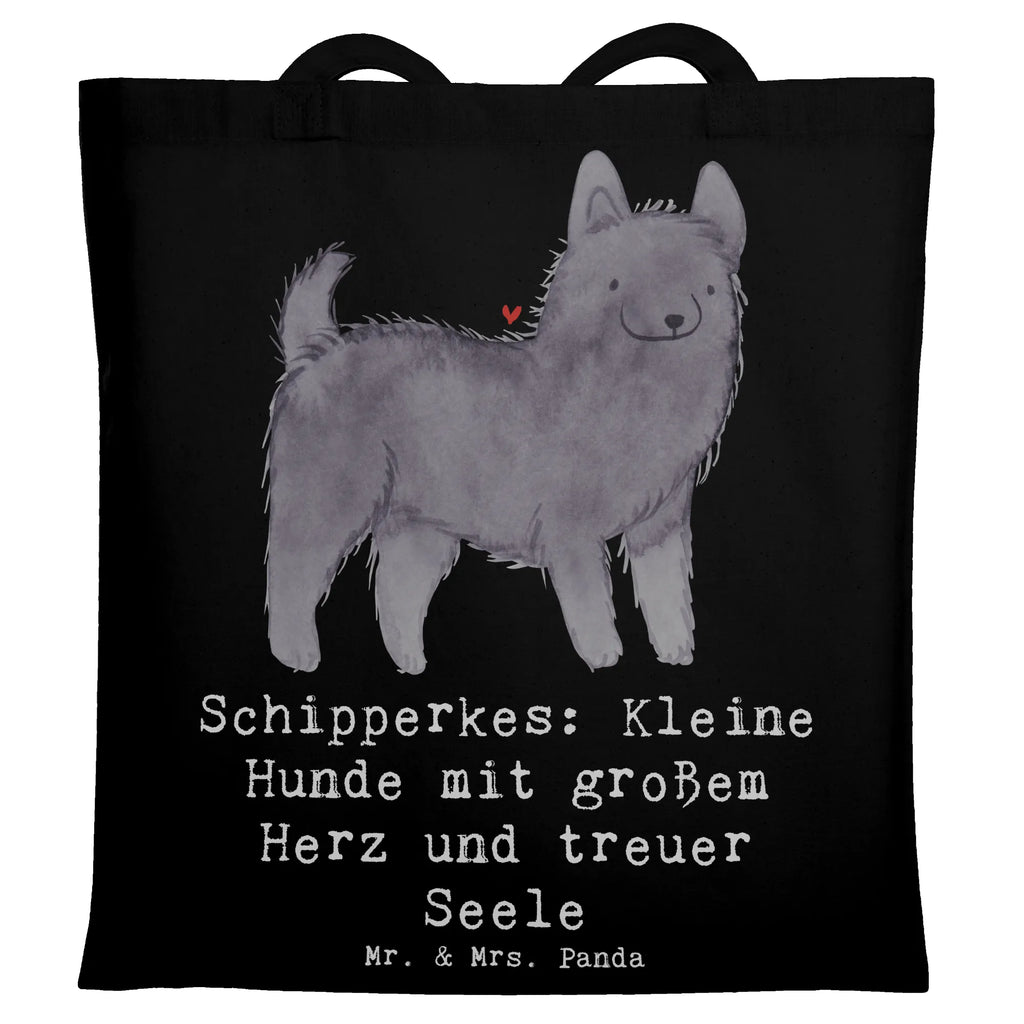 Tragetasche Schipperkes Herz Beuteltasche, Beutel, Einkaufstasche, Jutebeutel, Stoffbeutel, Tasche, Shopper, Umhängetasche, Strandtasche, Schultertasche, Stofftasche, Tragetasche, Badetasche, Jutetasche, Einkaufstüte, Laptoptasche, Hund, Hunderasse, Rassehund, Hundebesitzer, Geschenk, Tierfreund, Schenken, Welpe