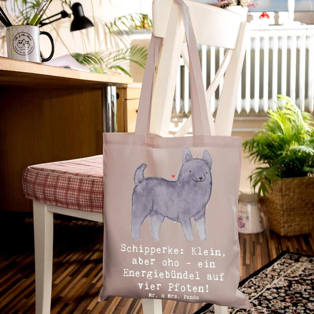 Tragetasche Schipperke Energie Beuteltasche, Beutel, Einkaufstasche, Jutebeutel, Stoffbeutel, Tasche, Shopper, Umhängetasche, Strandtasche, Schultertasche, Stofftasche, Tragetasche, Badetasche, Jutetasche, Einkaufstüte, Laptoptasche, Hund, Hunderasse, Rassehund, Hundebesitzer, Geschenk, Tierfreund, Schenken, Welpe