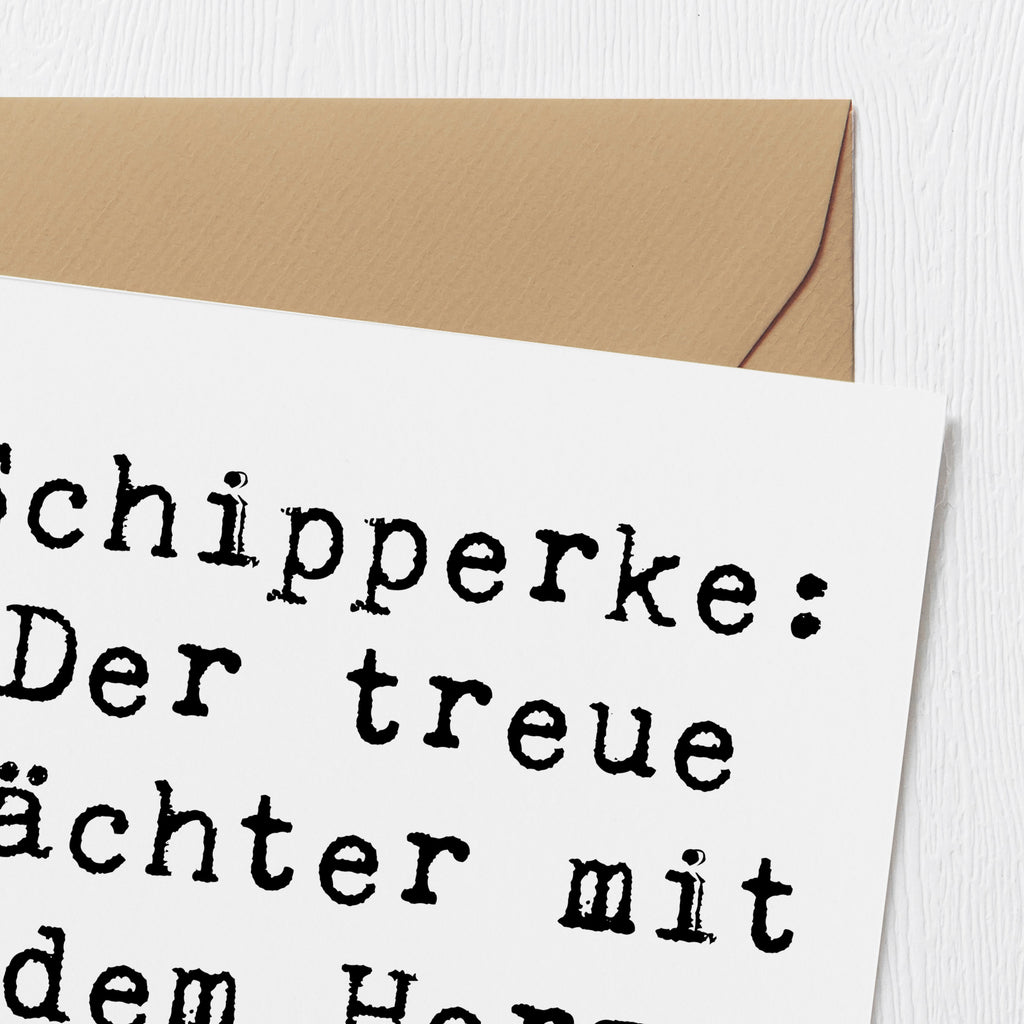 Deluxe Karte Spruch Schipperke Wächterherz Karte, Grußkarte, Klappkarte, Einladungskarte, Glückwunschkarte, Hochzeitskarte, Geburtstagskarte, Hochwertige Grußkarte, Hochwertige Klappkarte, Hund, Hunderasse, Rassehund, Hundebesitzer, Geschenk, Tierfreund, Schenken, Welpe