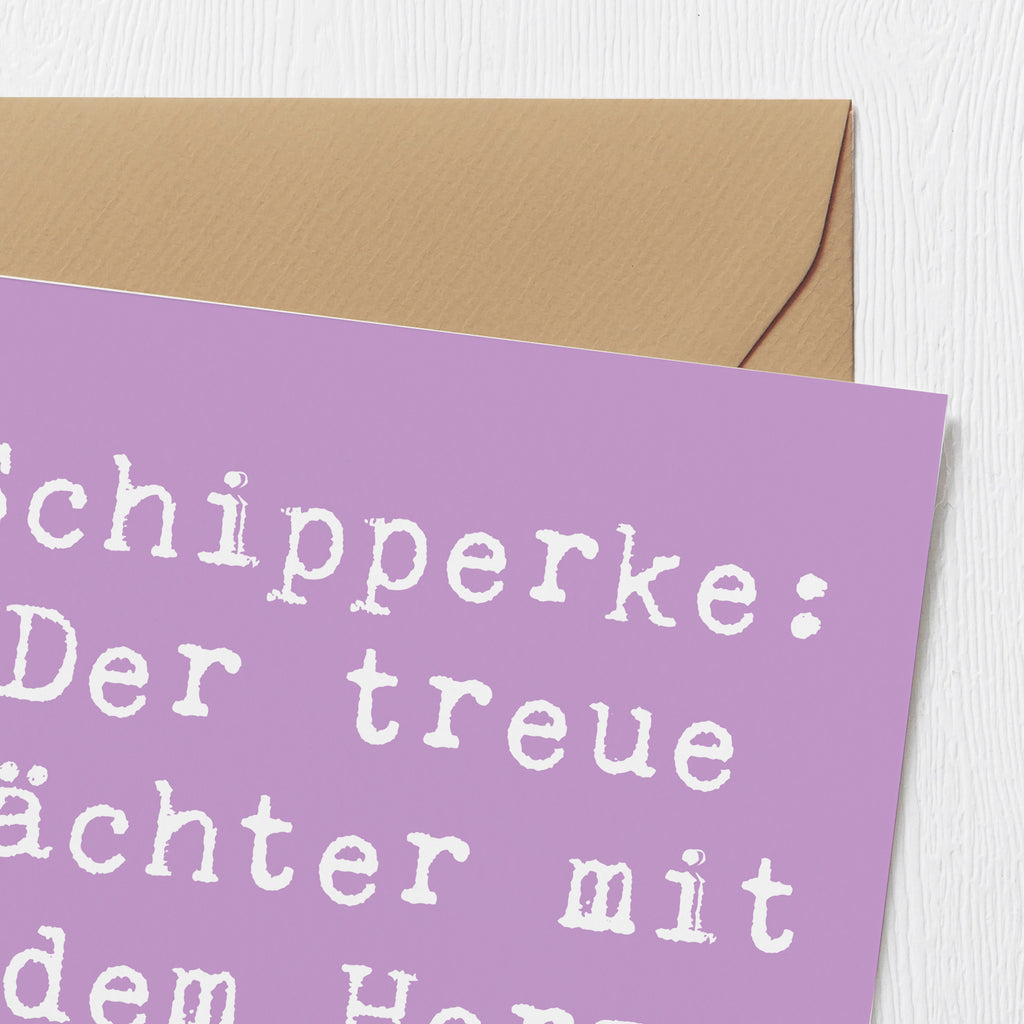 Deluxe Karte Spruch Schipperke Wächterherz Karte, Grußkarte, Klappkarte, Einladungskarte, Glückwunschkarte, Hochzeitskarte, Geburtstagskarte, Hochwertige Grußkarte, Hochwertige Klappkarte, Hund, Hunderasse, Rassehund, Hundebesitzer, Geschenk, Tierfreund, Schenken, Welpe