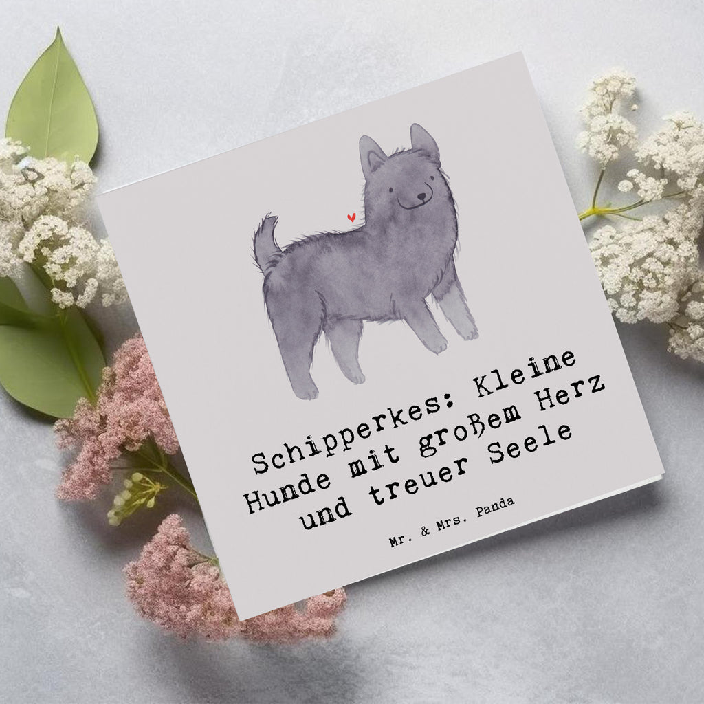 Deluxe Karte Schipperkes Herz Karte, Grußkarte, Klappkarte, Einladungskarte, Glückwunschkarte, Hochzeitskarte, Geburtstagskarte, Hochwertige Grußkarte, Hochwertige Klappkarte, Hund, Hunderasse, Rassehund, Hundebesitzer, Geschenk, Tierfreund, Schenken, Welpe