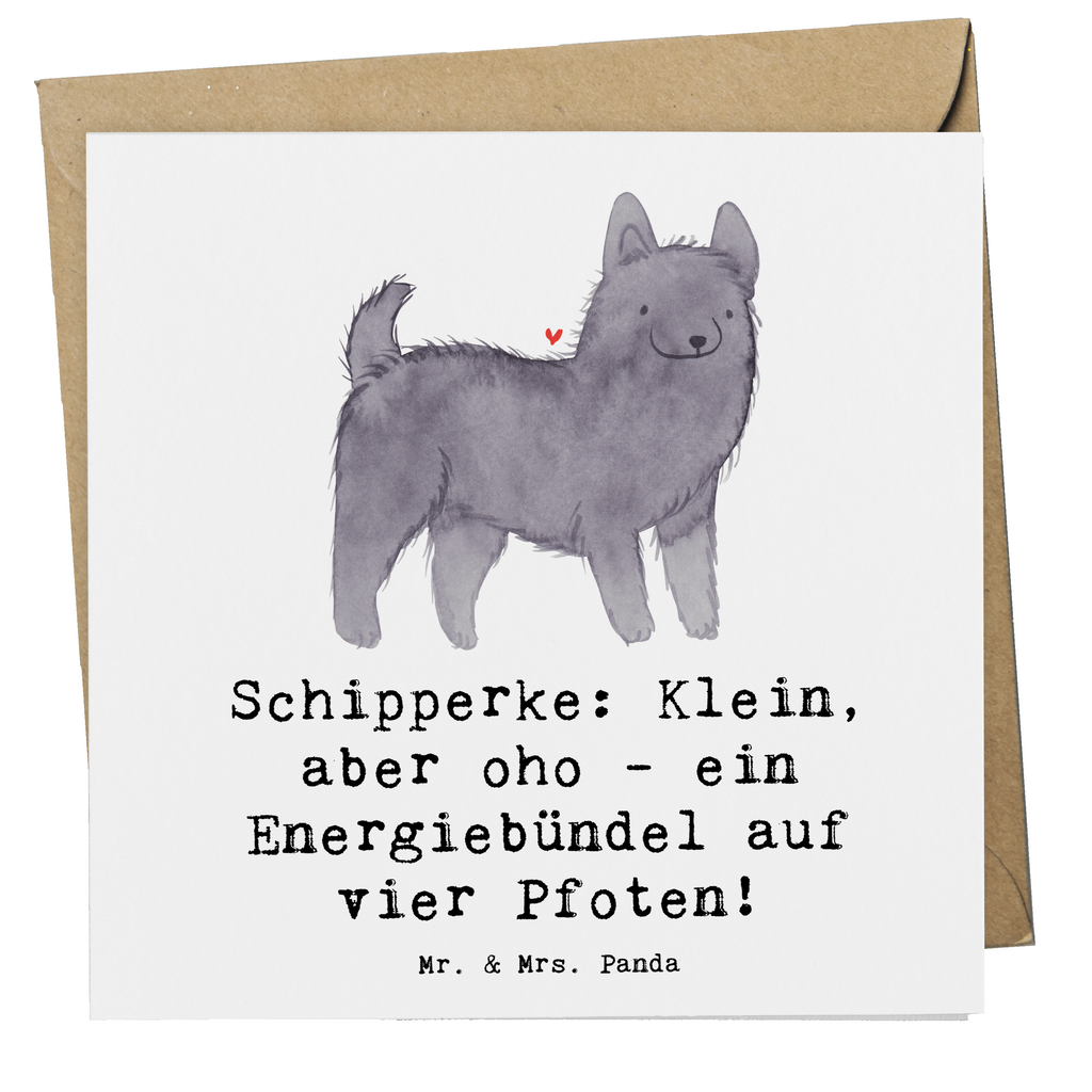 Deluxe Karte Schipperke Energie Karte, Grußkarte, Klappkarte, Einladungskarte, Glückwunschkarte, Hochzeitskarte, Geburtstagskarte, Hochwertige Grußkarte, Hochwertige Klappkarte, Hund, Hunderasse, Rassehund, Hundebesitzer, Geschenk, Tierfreund, Schenken, Welpe