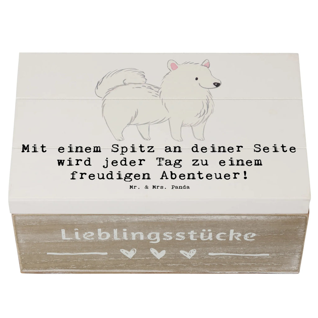 Holzkiste Freudiger Spitz Holzkiste, Kiste, Schatzkiste, Truhe, Schatulle, XXL, Erinnerungsbox, Erinnerungskiste, Dekokiste, Aufbewahrungsbox, Geschenkbox, Geschenkdose, Hund, Hunderasse, Rassehund, Hundebesitzer, Geschenk, Tierfreund, Schenken, Welpe