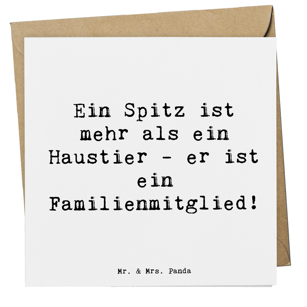 Deluxe Karte Spruch Spitz Familienmitglied Karte, Grußkarte, Klappkarte, Einladungskarte, Glückwunschkarte, Hochzeitskarte, Geburtstagskarte, Hochwertige Grußkarte, Hochwertige Klappkarte, Hund, Hunderasse, Rassehund, Hundebesitzer, Geschenk, Tierfreund, Schenken, Welpe