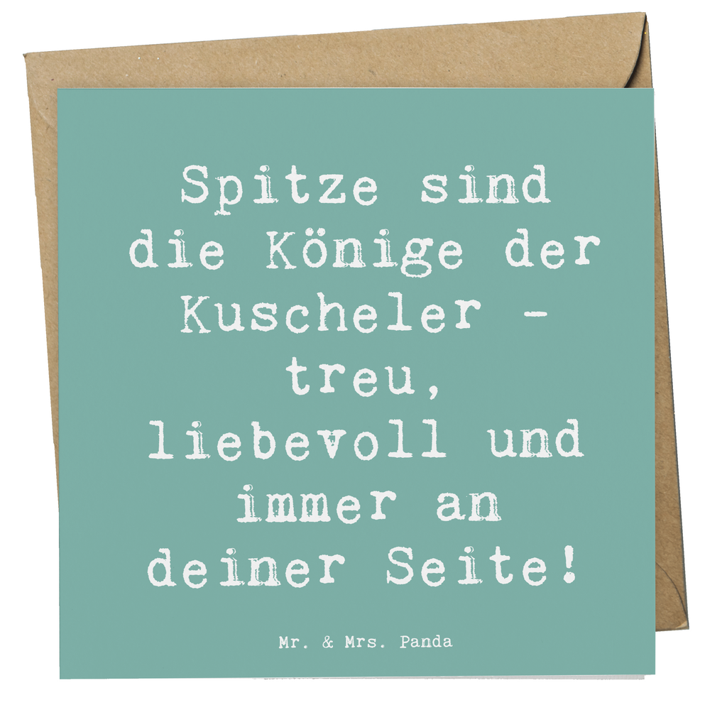 Deluxe Karte Spruch Spitz König Karte, Grußkarte, Klappkarte, Einladungskarte, Glückwunschkarte, Hochzeitskarte, Geburtstagskarte, Hochwertige Grußkarte, Hochwertige Klappkarte, Hund, Hunderasse, Rassehund, Hundebesitzer, Geschenk, Tierfreund, Schenken, Welpe