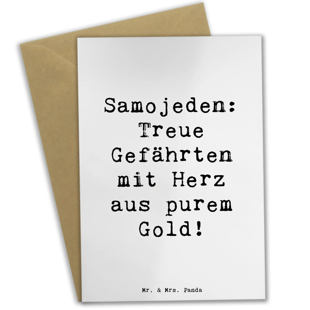 Grußkarte Spruch Samojede Herz Grußkarte, Klappkarte, Einladungskarte, Glückwunschkarte, Hochzeitskarte, Geburtstagskarte, Karte, Ansichtskarten, Hund, Hunderasse, Rassehund, Hundebesitzer, Geschenk, Tierfreund, Schenken, Welpe