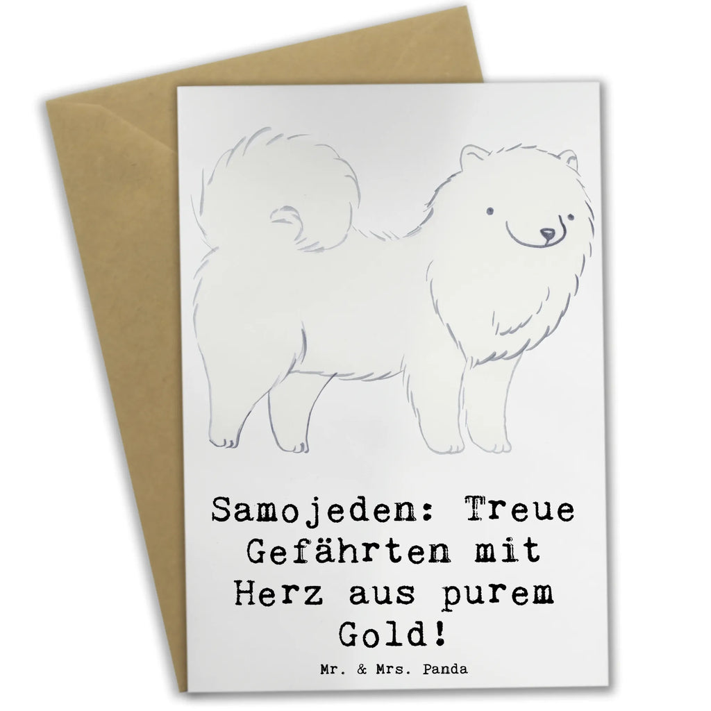 Grußkarte Samojede Herz Grußkarte, Klappkarte, Einladungskarte, Glückwunschkarte, Hochzeitskarte, Geburtstagskarte, Karte, Ansichtskarten, Hund, Hunderasse, Rassehund, Hundebesitzer, Geschenk, Tierfreund, Schenken, Welpe