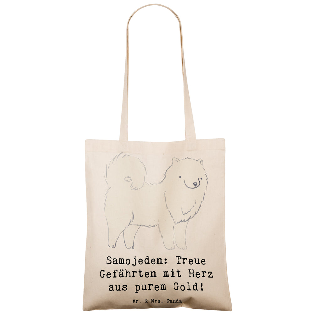 Tragetasche Samojede Herz Beuteltasche, Beutel, Einkaufstasche, Jutebeutel, Stoffbeutel, Tasche, Shopper, Umhängetasche, Strandtasche, Schultertasche, Stofftasche, Tragetasche, Badetasche, Jutetasche, Einkaufstüte, Laptoptasche, Hund, Hunderasse, Rassehund, Hundebesitzer, Geschenk, Tierfreund, Schenken, Welpe