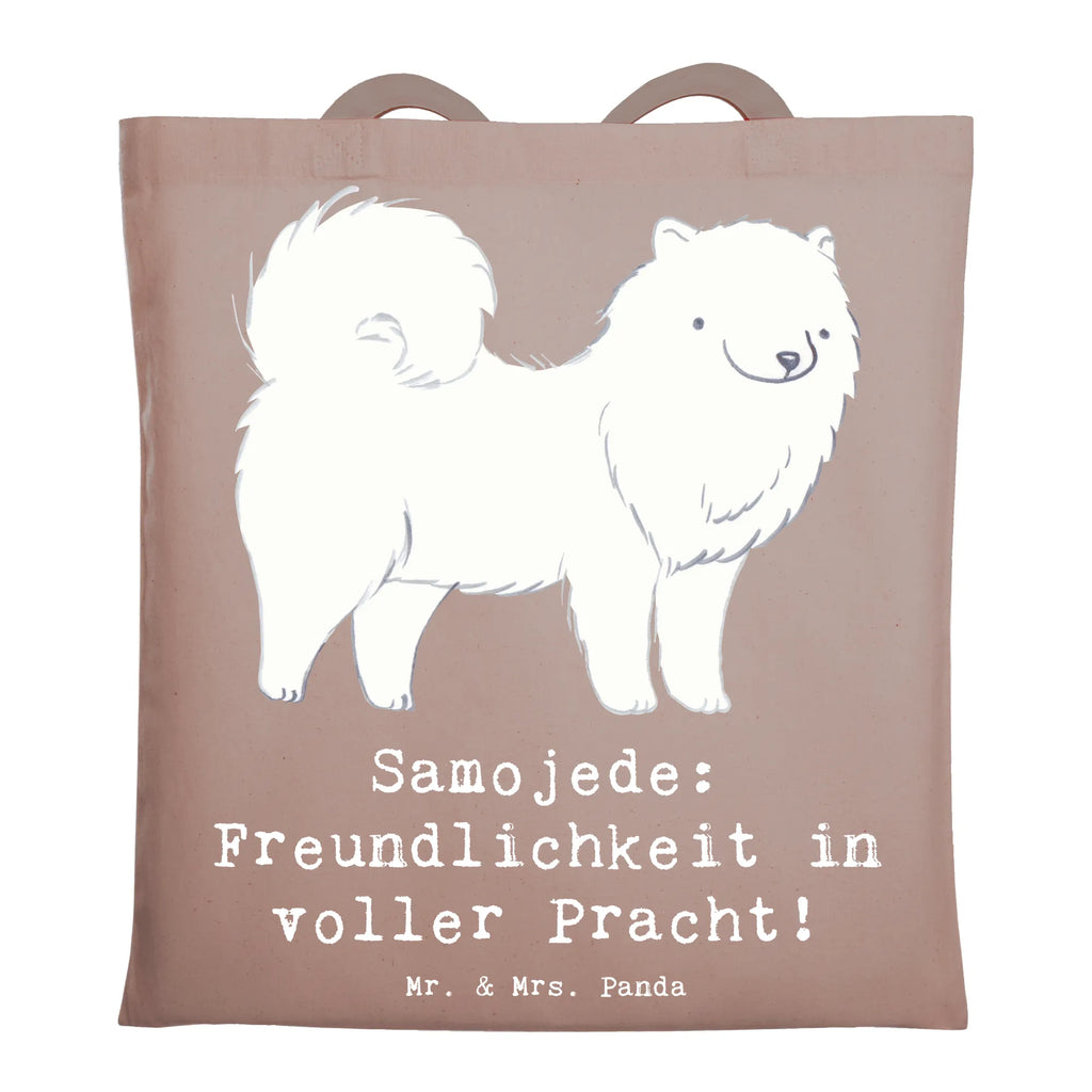 Tragetasche Samojede Freundlichkeit Beuteltasche, Beutel, Einkaufstasche, Jutebeutel, Stoffbeutel, Tasche, Shopper, Umhängetasche, Strandtasche, Schultertasche, Stofftasche, Tragetasche, Badetasche, Jutetasche, Einkaufstüte, Laptoptasche, Hund, Hunderasse, Rassehund, Hundebesitzer, Geschenk, Tierfreund, Schenken, Welpe