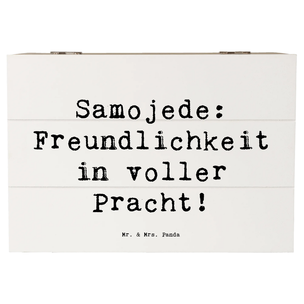 Holzkiste Spruch Samojede Freundlichkeit Holzkiste, Kiste, Schatzkiste, Truhe, Schatulle, XXL, Erinnerungsbox, Erinnerungskiste, Dekokiste, Aufbewahrungsbox, Geschenkbox, Geschenkdose, Hund, Hunderasse, Rassehund, Hundebesitzer, Geschenk, Tierfreund, Schenken, Welpe