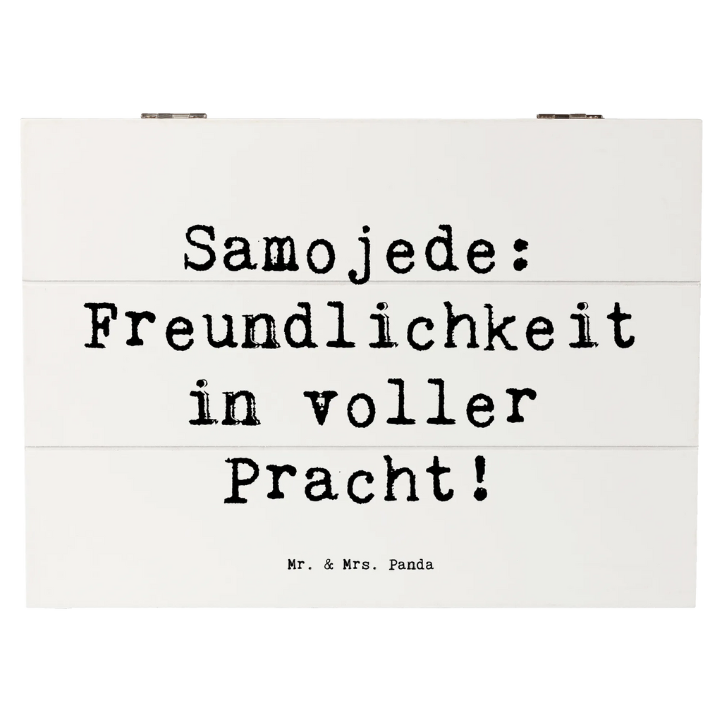 Holzkiste Spruch Samojede Freundlichkeit Holzkiste, Kiste, Schatzkiste, Truhe, Schatulle, XXL, Erinnerungsbox, Erinnerungskiste, Dekokiste, Aufbewahrungsbox, Geschenkbox, Geschenkdose, Hund, Hunderasse, Rassehund, Hundebesitzer, Geschenk, Tierfreund, Schenken, Welpe